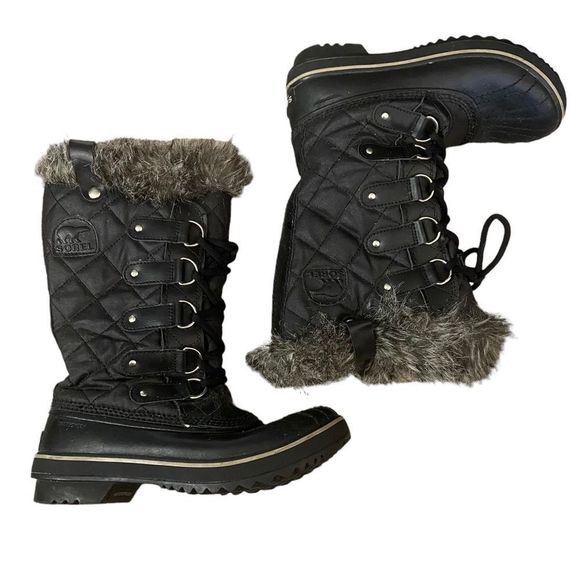Sorel Tofino LL 1846-011 Black Snow Boots Sz 6 - Picture 3 of 9